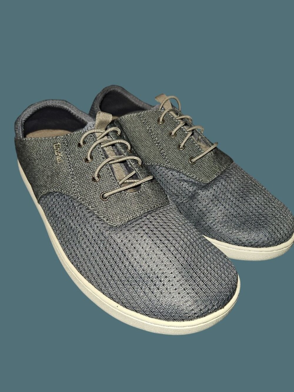 Olukai Nohea Moku Slip On Casual Gray Textile Men Shoes Size 8